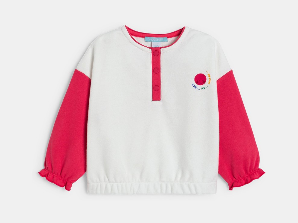 Sweatshirt Kleinkind Mädchen zweifarbig 2