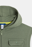 Sudadera con capucha sin mangas caqui niño 2