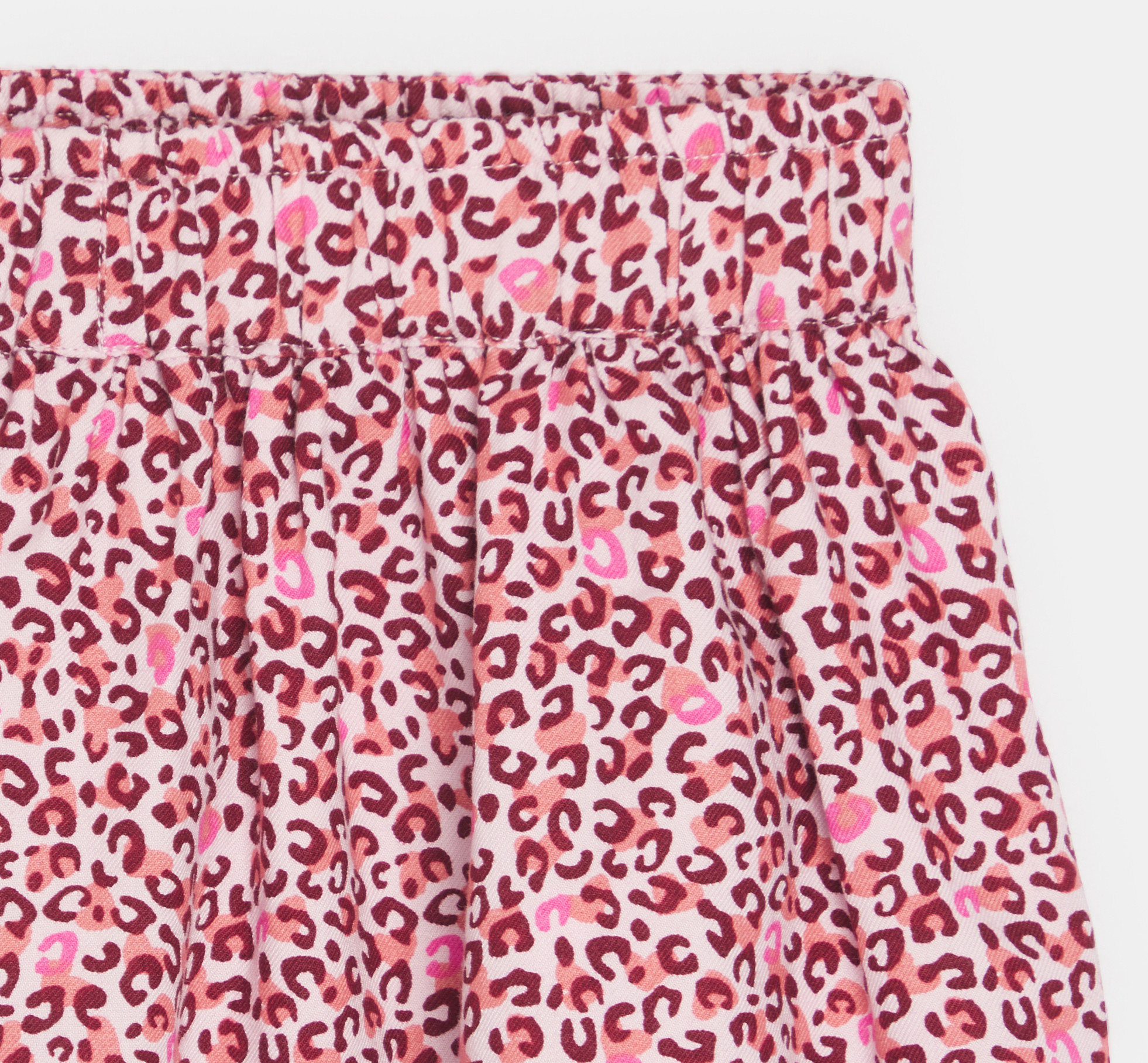 Ružičasta široka suknja s motivima leoparda za djevojčice 2