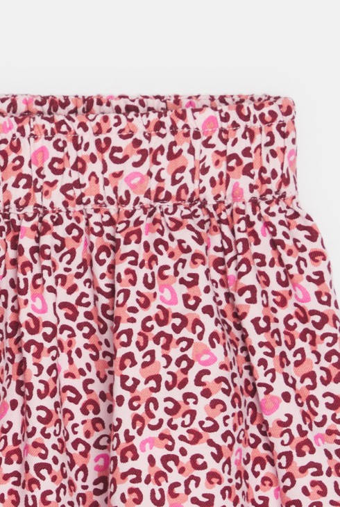 Jupe fluide imprimée léopard rose Fille 2