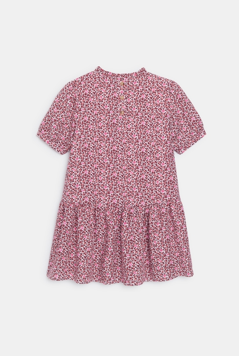 Robe imprimée léopard rose Fille
