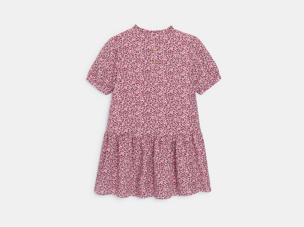 Robe imprimée léopard rose Fille 2