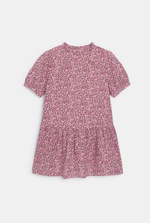 Robe imprimée léopard rose Fille