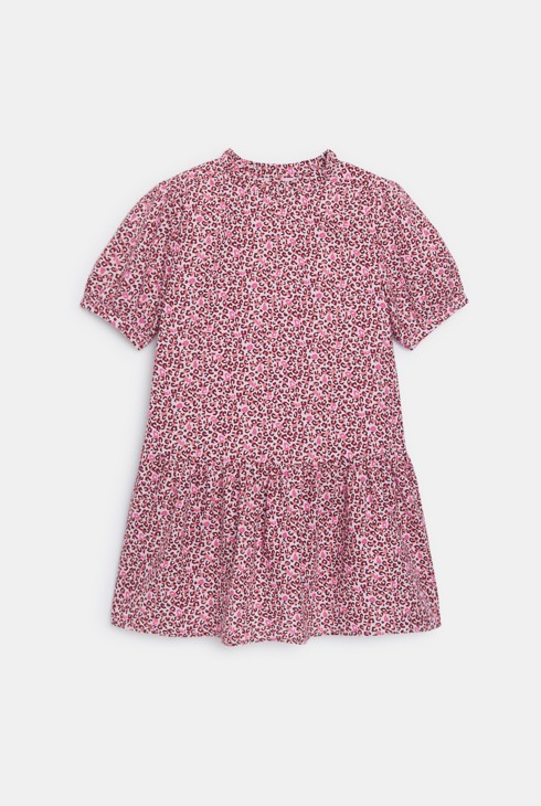 Robe imprimée léopard rose Fille