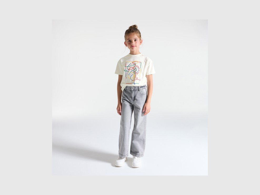 Camiseta manga corta con mensaje blanco niña 1