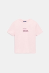 T-shirt à message rose pastel Fille