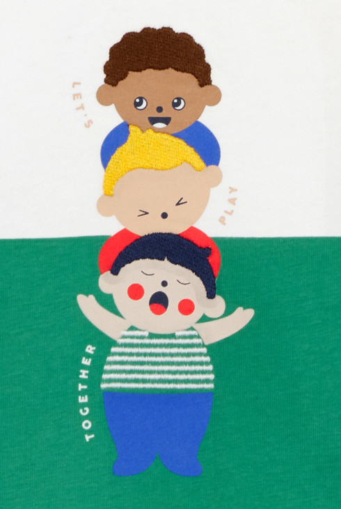 T-shirt manches longues vert bébé garçon