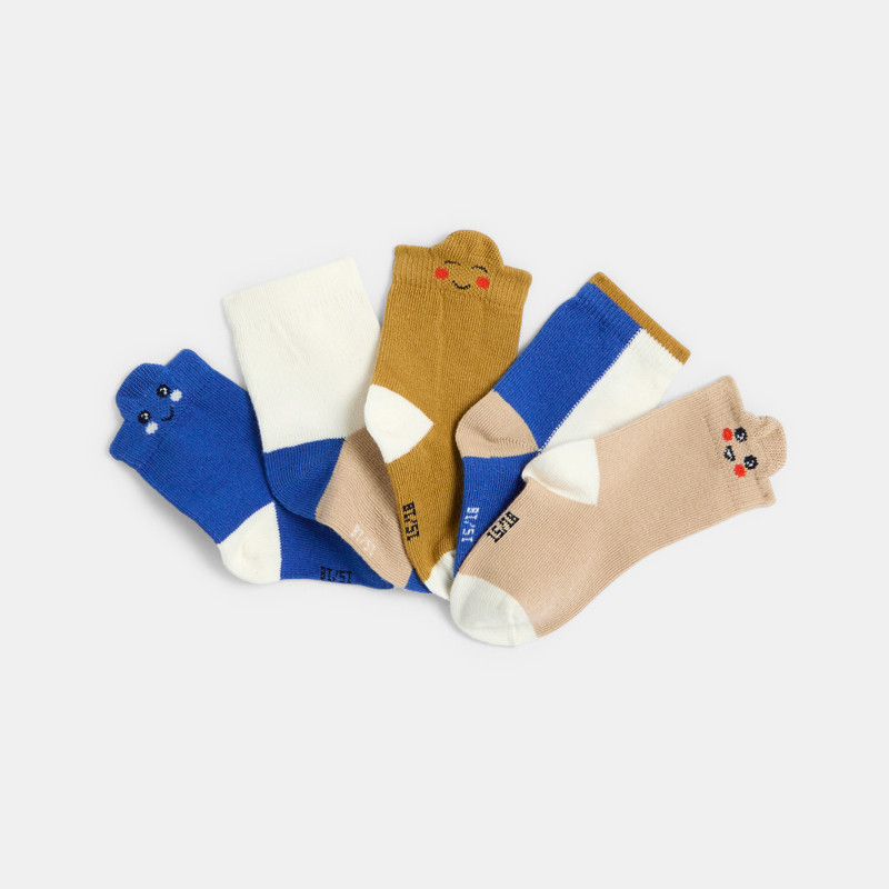 Socken Emotionen blau Kleinkind Junge (5er Pack)