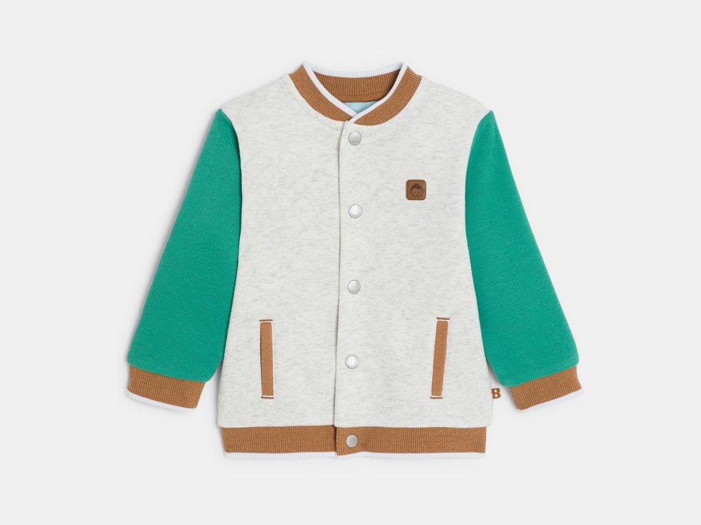 Jaqueta teddy moletó verd bebè nen 2