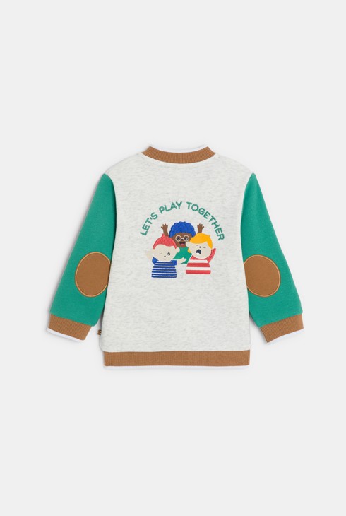 Blouson teddy molleton vert bébé garçon