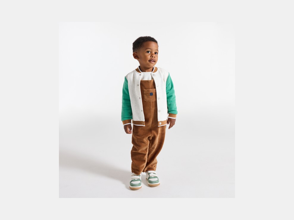 Jaqueta teddy moletó verd bebè nen 1