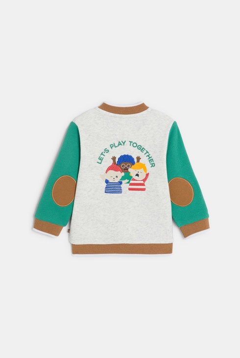 Blouson teddy molleton vert bébé garçon