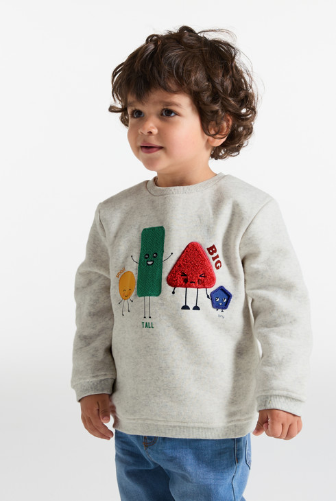 Sweat-shirt garçon gris 2