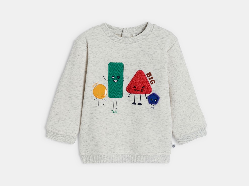 Sweat-shirt garçon gris 2