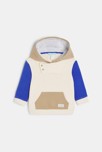Sweat à capuche molleton beige bébé garçon
