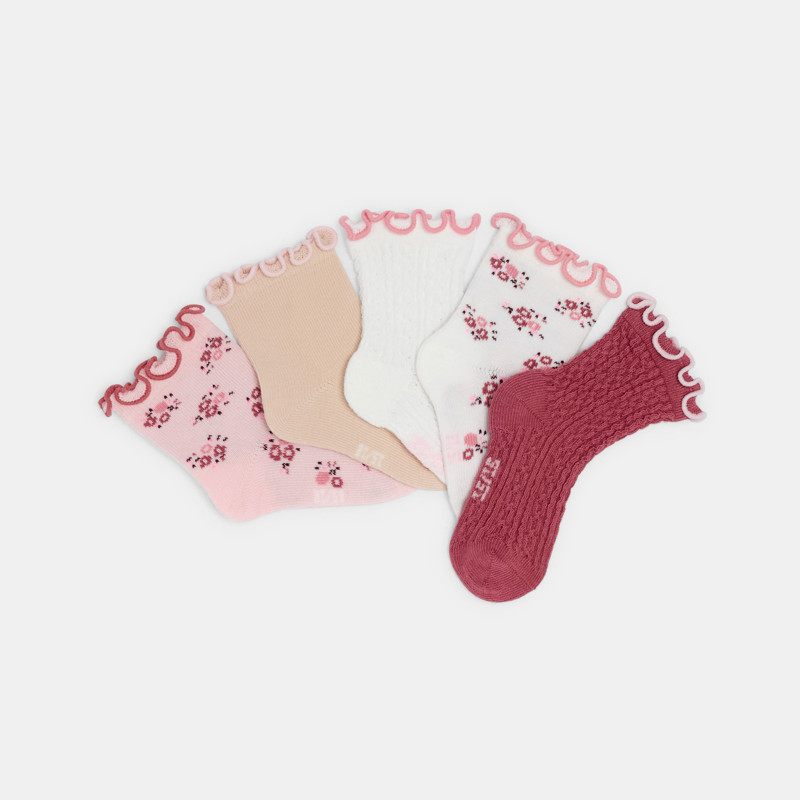 Modische Socken rosa Kleinkind Mädchen (5er-Pack)