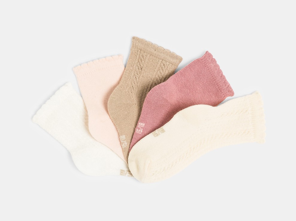 Modische Socken rosa Kleinkind Mädchen (5er-Pack) 1