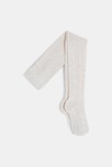 Collants chauds maille tricot fantaisie blanc bébé fille