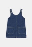 Robe salopette denim bleu bébé fille