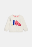 Sweat molleton sensoriel blanc bébé mixte