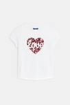 T-shirt à message Love blanc Fille