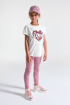 T-shirt à message Love blanc Fille 1