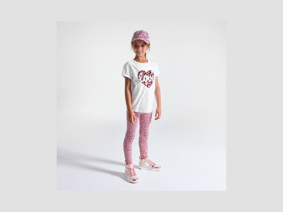 T-shirt à message Love blanc Fille 1