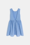 Robe chic brodée sans manches bleu Fille 2