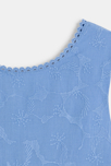 Robe chic brodée sans manches bleu Fille 3