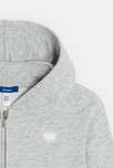 Sudadera con capucha gris niña 2