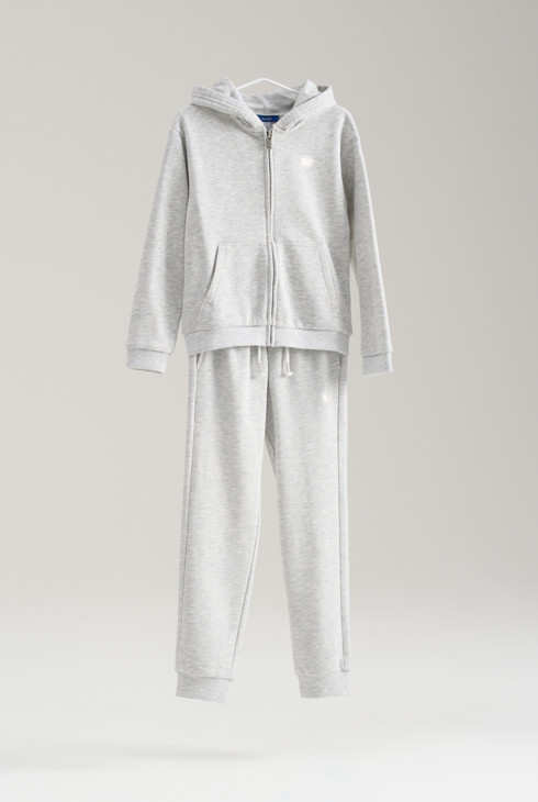 Sweat-shirt à capuche gris Fille 2