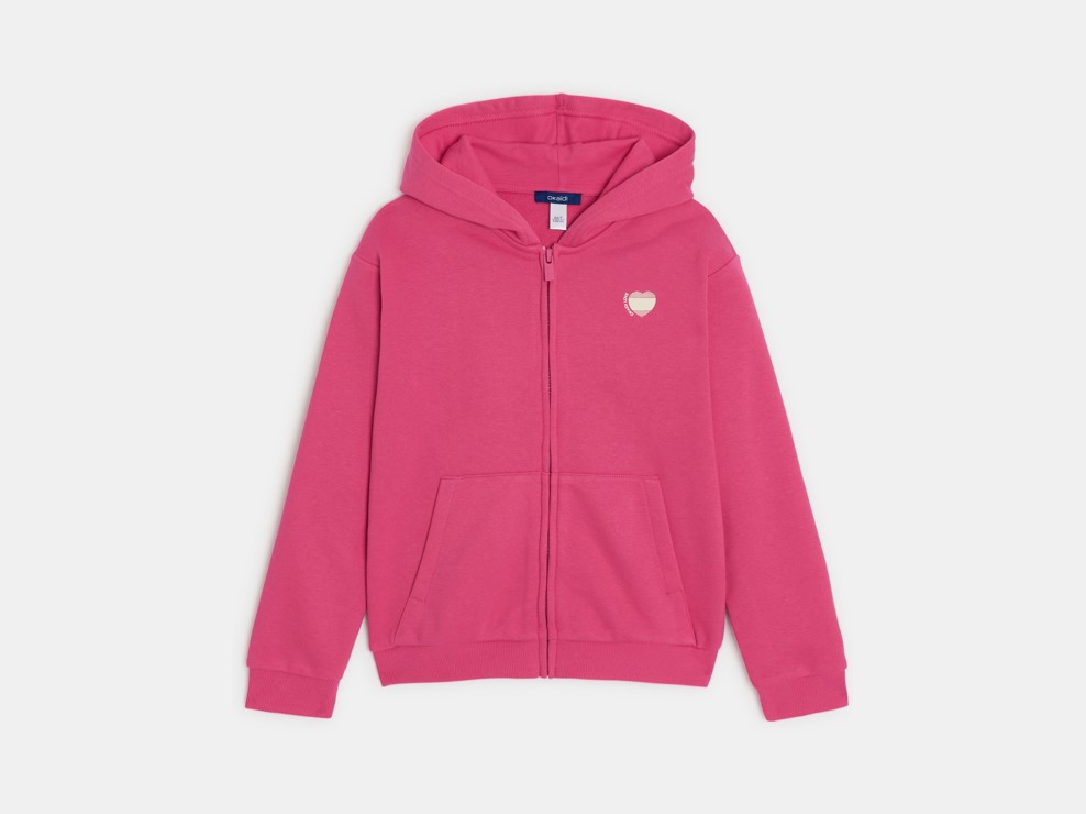 Roze sweatshirt met kap voor meisjes 2