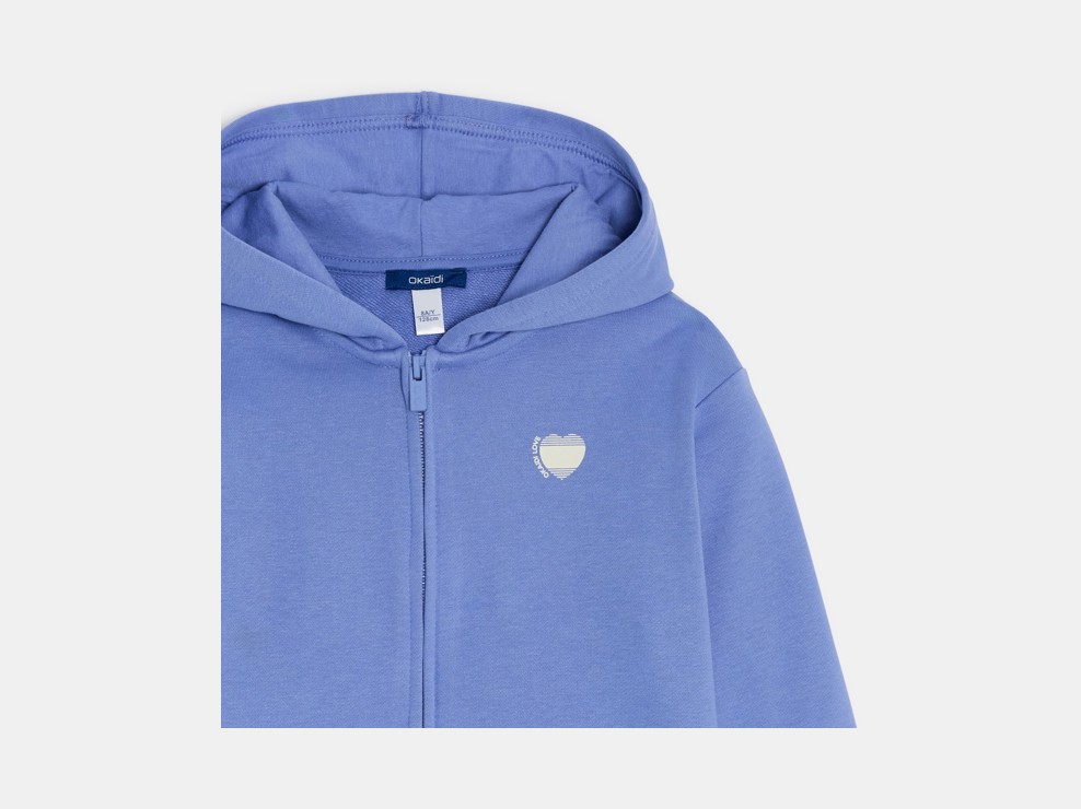 Paarse sweater met kap voor meisjes 2