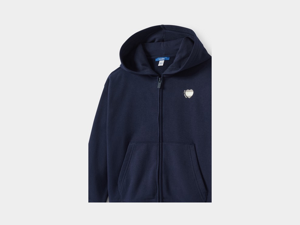 Sweat bleu marine fille 2