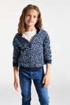 Sweat-shirt à capuche imprimé bleu Fille 1