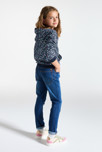 Sweat-shirt à capuche imprimé bleu Fille 4