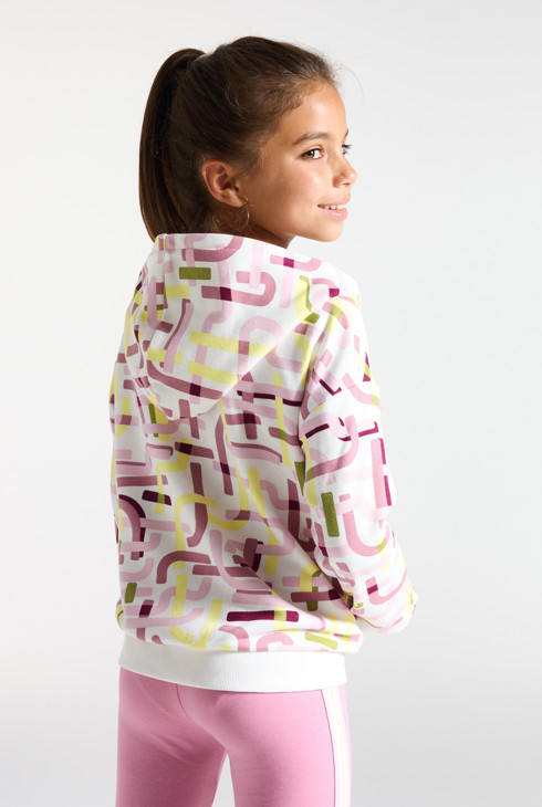 Sudadera con capucha estampada niña 1