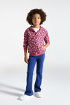 Sudadera con capucha estampada violeta niña 4