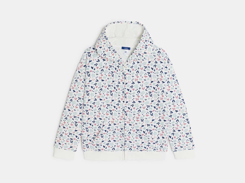 Sweat-shirt à capuche imprimé Fille 2