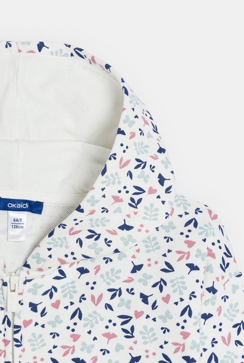 Sweat-shirt à capuche imprimé Fille