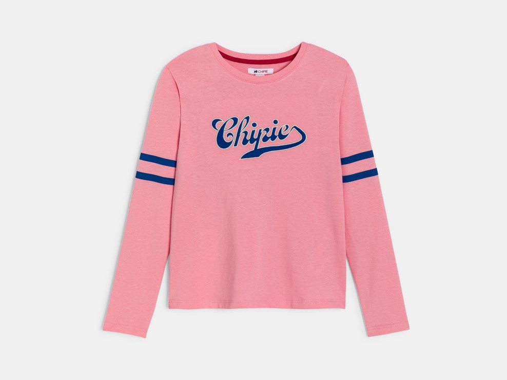 T-Shirt Langarm rosa Mädchen Chipie 1