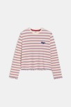 T-shirt manches longues rayé rose fille Chipie