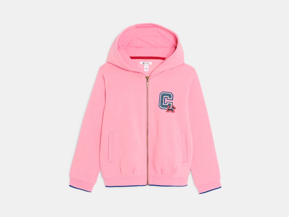 Hoodie Reißverschluss rosa Mädchen Chipie 1