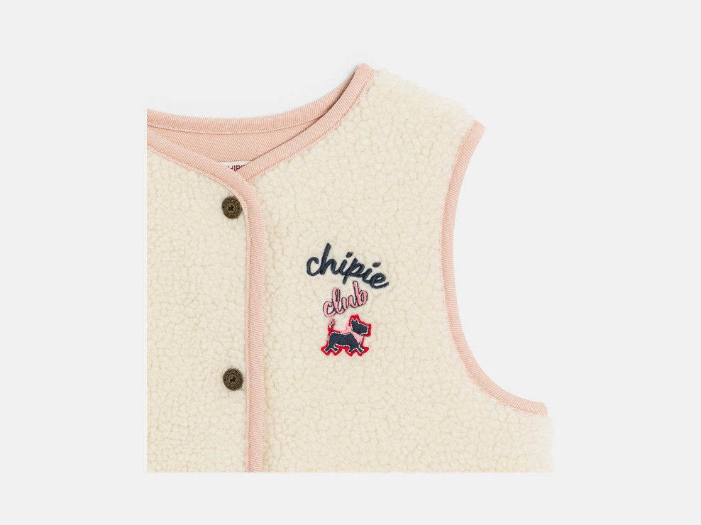 Ärmellose Weste in Beige aus Teddyfell für Mädchen Chipie 2