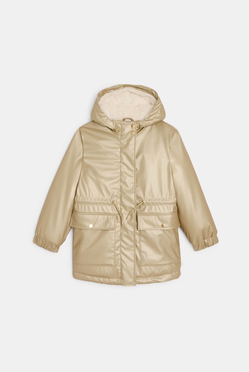 Regenmantel gefüttert beige Mädchen 1