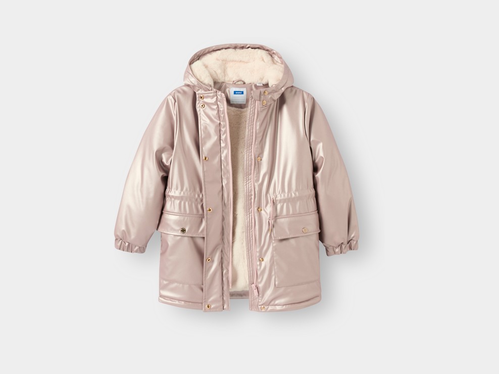 Parka doublée rose fille 2