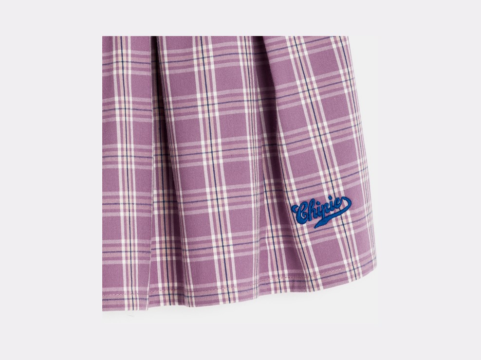 Jupe plissée à carreaux violet fille Chipie 2