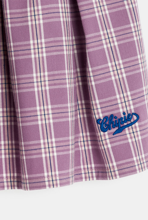 Karierter Faltenrock in Violett für Mädchen Chipie 2