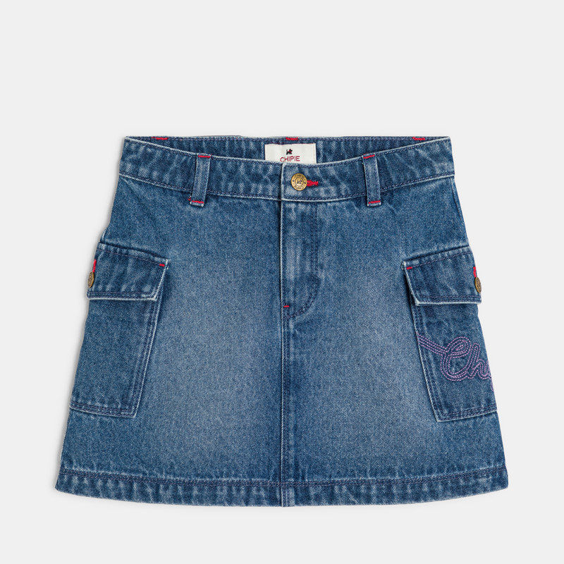 Trapezrock aus Jeansstoff Chipie für Mädchen