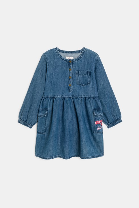 Blauwe denim jurk voor meisjes - Chipie 1